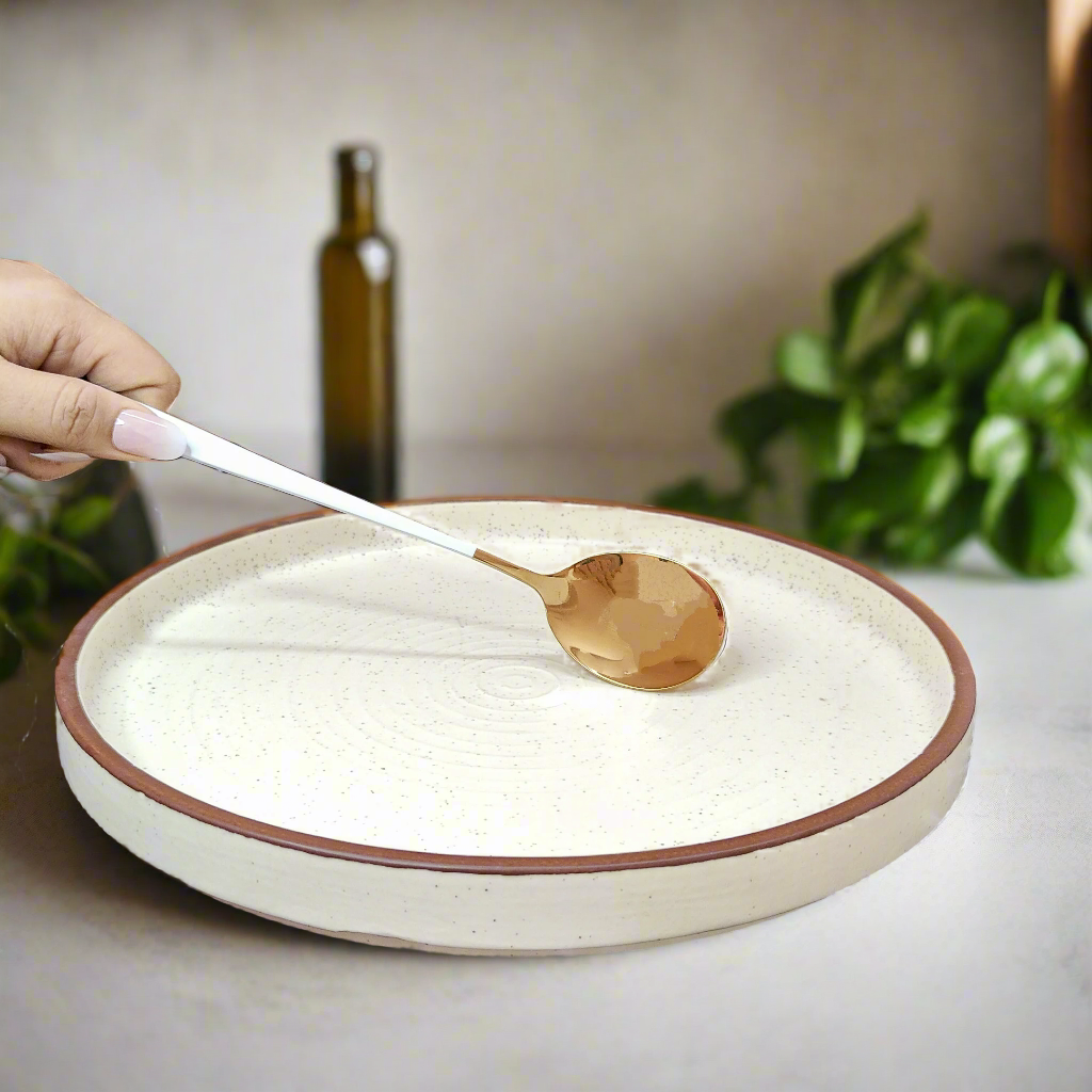Canvas Dinner Plate cum Tray