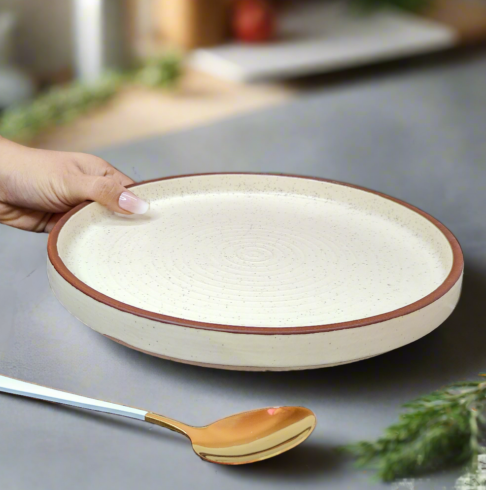 Canvas Dinner Plate cum Tray