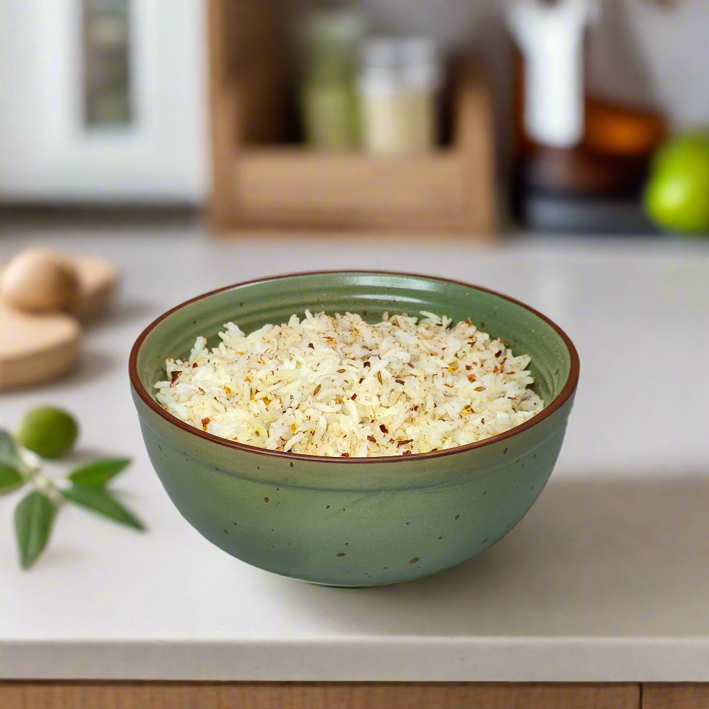Sage Green Ribbed Serving Bowl