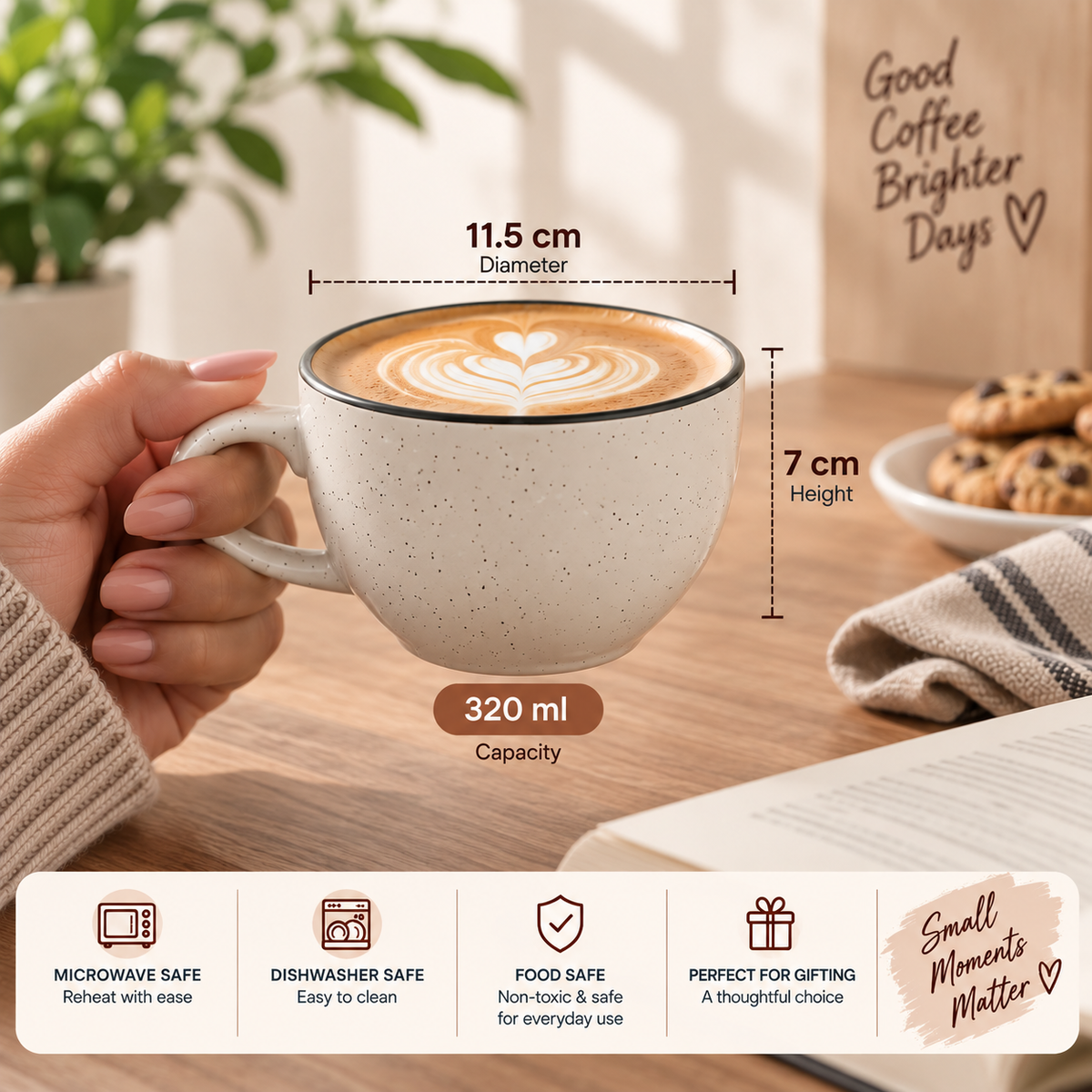 Ceramic Coffee Cup (320ml) | Cappuccino Cup