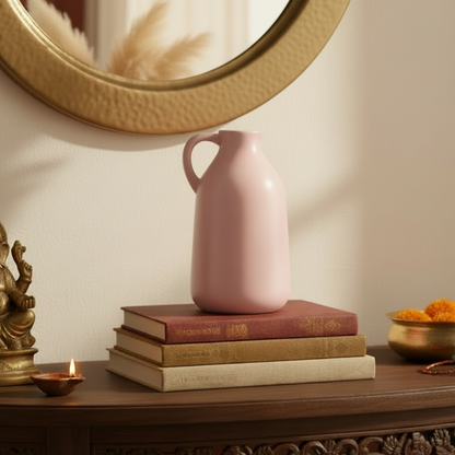 Kettle Pastel Pink Flower Vase 6.5 inch
