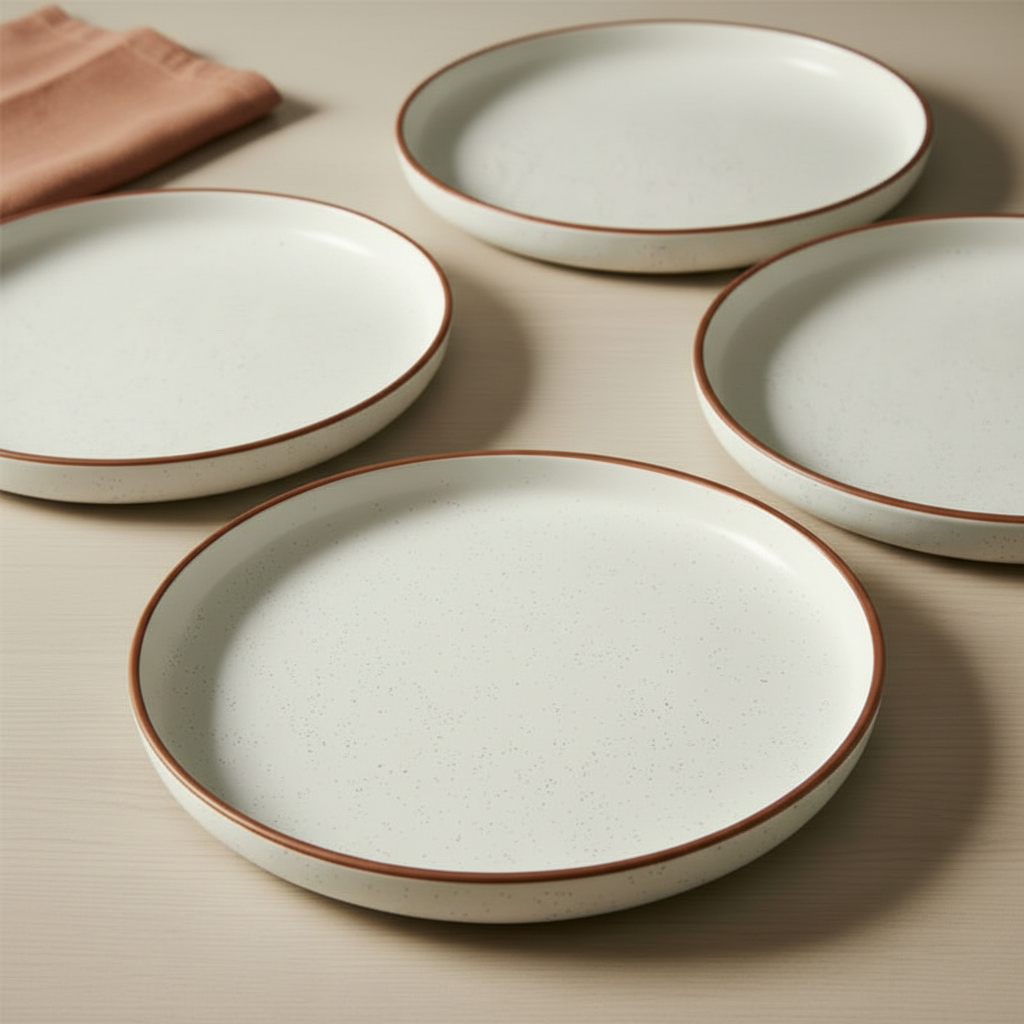 Ceramic Pasta Plate (10 Inch) – Minimal Snack & Serving Plate