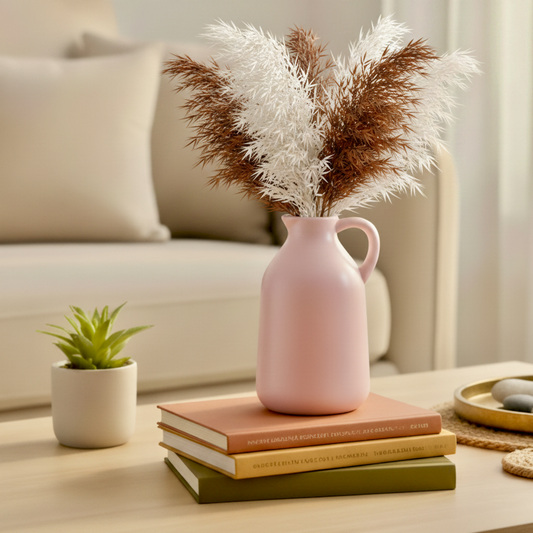 Kettle Pastel Pink Flower Vase 6.5 inch
